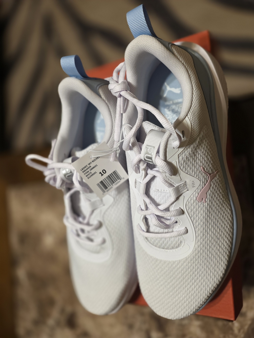 Puma Women's Skyrocket Sneakers with Light Blue and Pink Accents - Picture 3 of 3